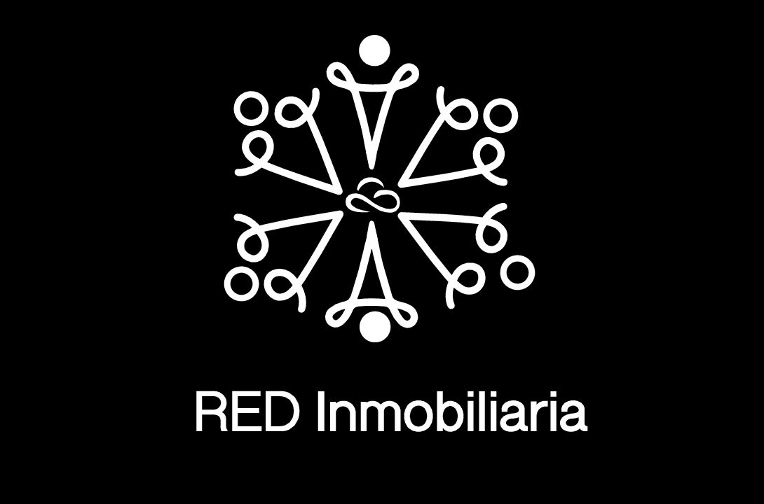 Logo RED Inmobiliaria ( En blanco y negro)